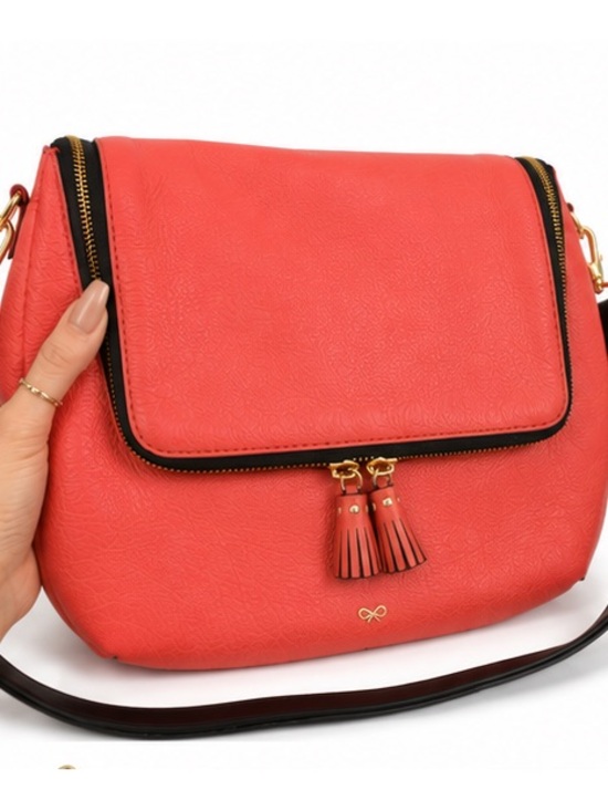 Anya Hindmarch Handbags - NEW $1400 Anya Hindmarch leather large Coral Crossbody Bag meswith Tassel Detail